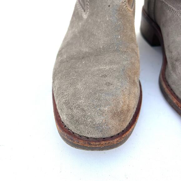 La Botte Gardiane Lisa Suede Western Ankle Short Boots Gray Grey Leather 9 - Picture 8 of 11